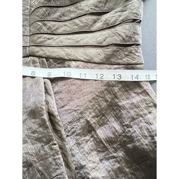 Adrianna PAPELL Dress Size 8 Sleeveless Silver Gray Pewter Shimmer Flowy NWT - Picture 6 of 10